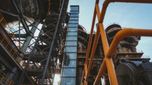 Pipes and Elevator in Building